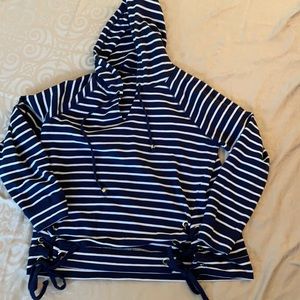 Michael Kors Cotton Nautical hooded sweatshirt.
